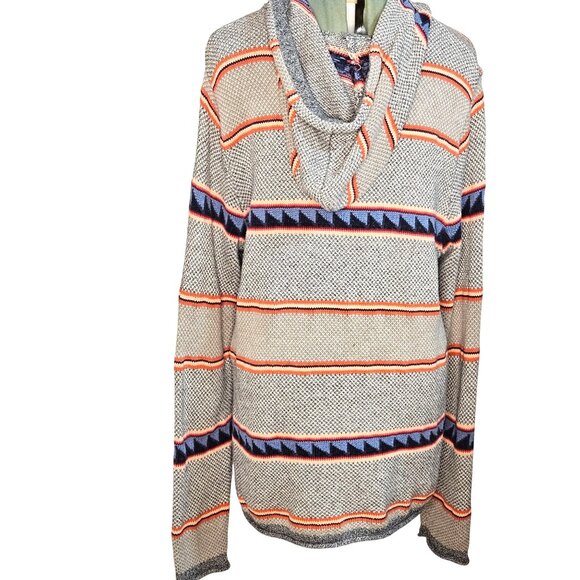 Mens American Eagle Outfitters boho southwestern gorpcore surf poncho hoodie L - Picture 3 of 11